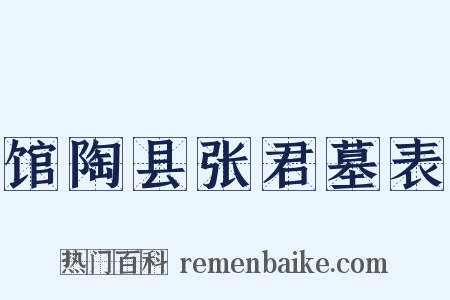 馆陶县张君墓表是什么意思的图片